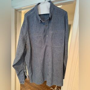Orvis Tech Chambray Long Sleeve Blue XL Shirt